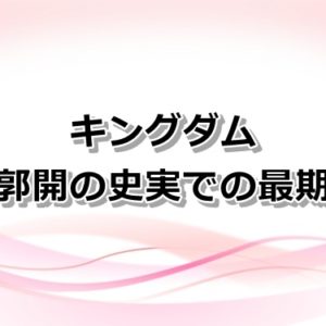 【キングダム】司馬尚（しばしょう）の史実での活躍と最後を紹介